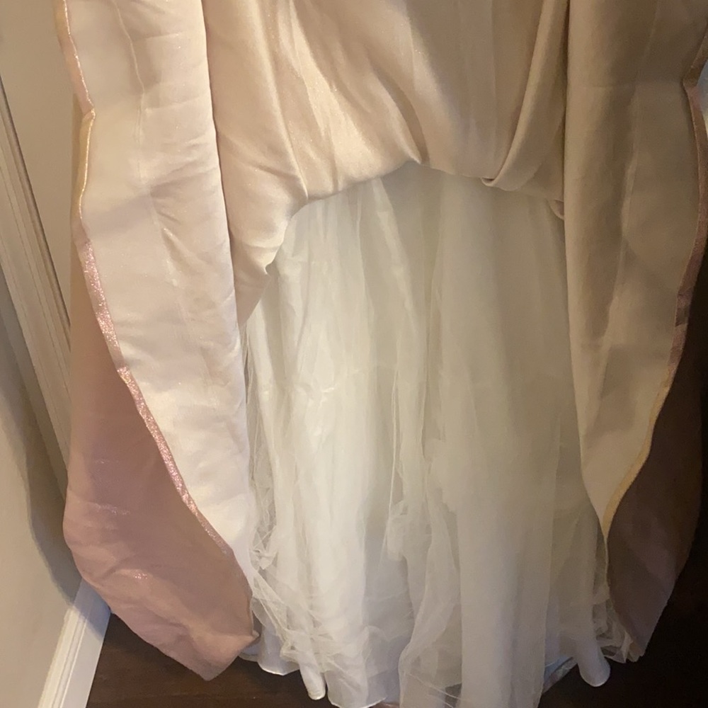 Pink shimmering long dress size 20 - Picture 5 of 8